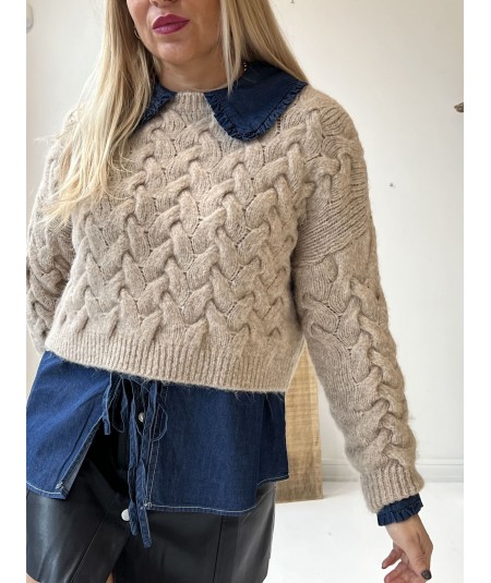 Pull Tricot Beige